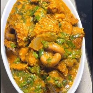 A bowl of oha soup