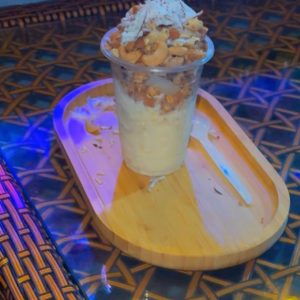 Big cup of yogourt parfait