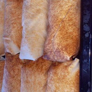 Chicken shawarma with one sausage
